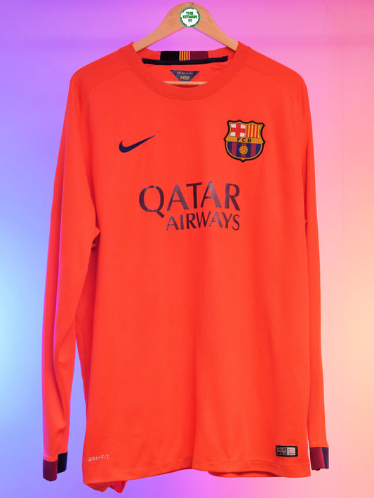 FC Barcelona 2014/2015 Away Shirt Longsleeve (XXL)
