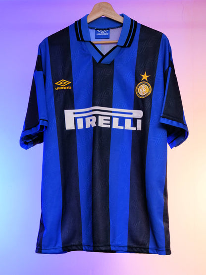 Inter Milan 1995/1996 Home Shirt (#6 Roberto Carlos) (L)