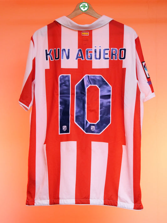 Atletico Madrid 2010/2011 Home Shirt (#10 Agüero) (L)