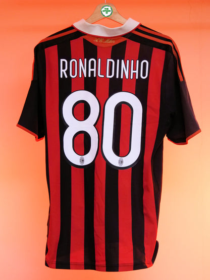 AC Milan 2009/2010 Home Shirt (#10 Ronaldinho) (M)