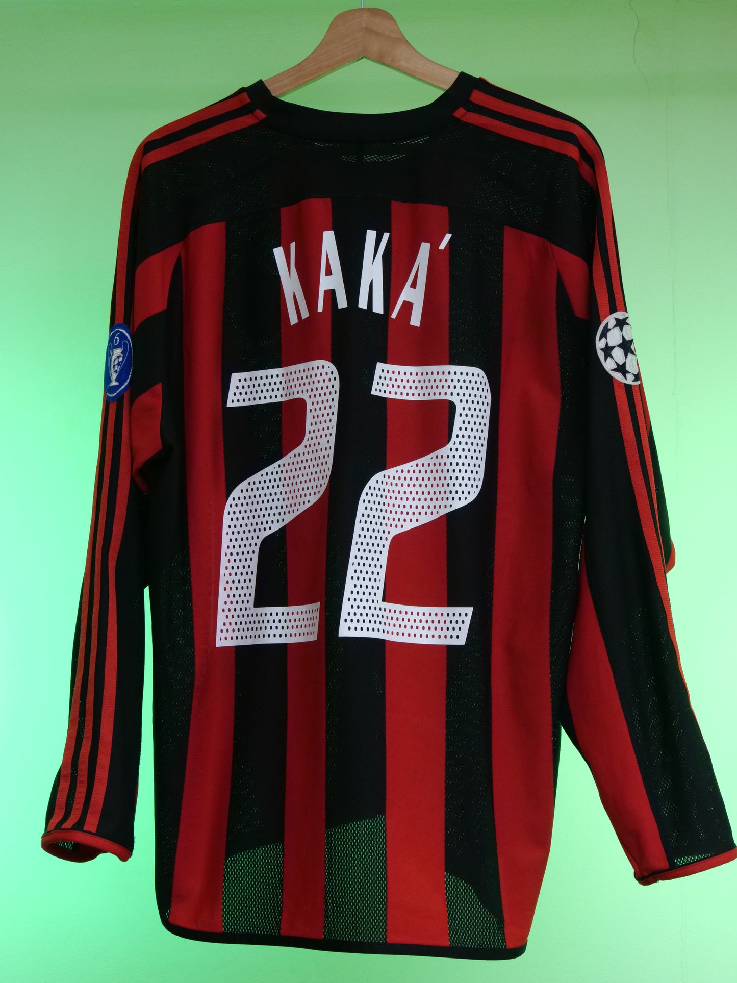 AC Milan 2003/2004 Home Shirt Longsleeve (#22 Kaka) (L/XL)