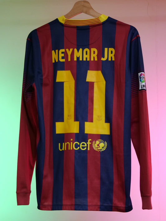 Barcelona 2013/2014 Home Shirt Longsleeve (#11 Neymar) (L)