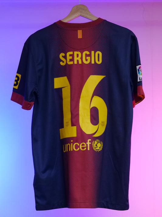 Barcelona 2012/2013 Home Shirt (#16 Busquets) (M)