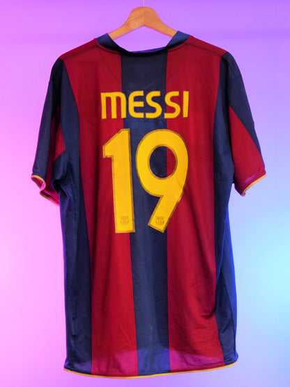 Barcelona 2007/2008 Home Shirt (#19 Messi) (XL)