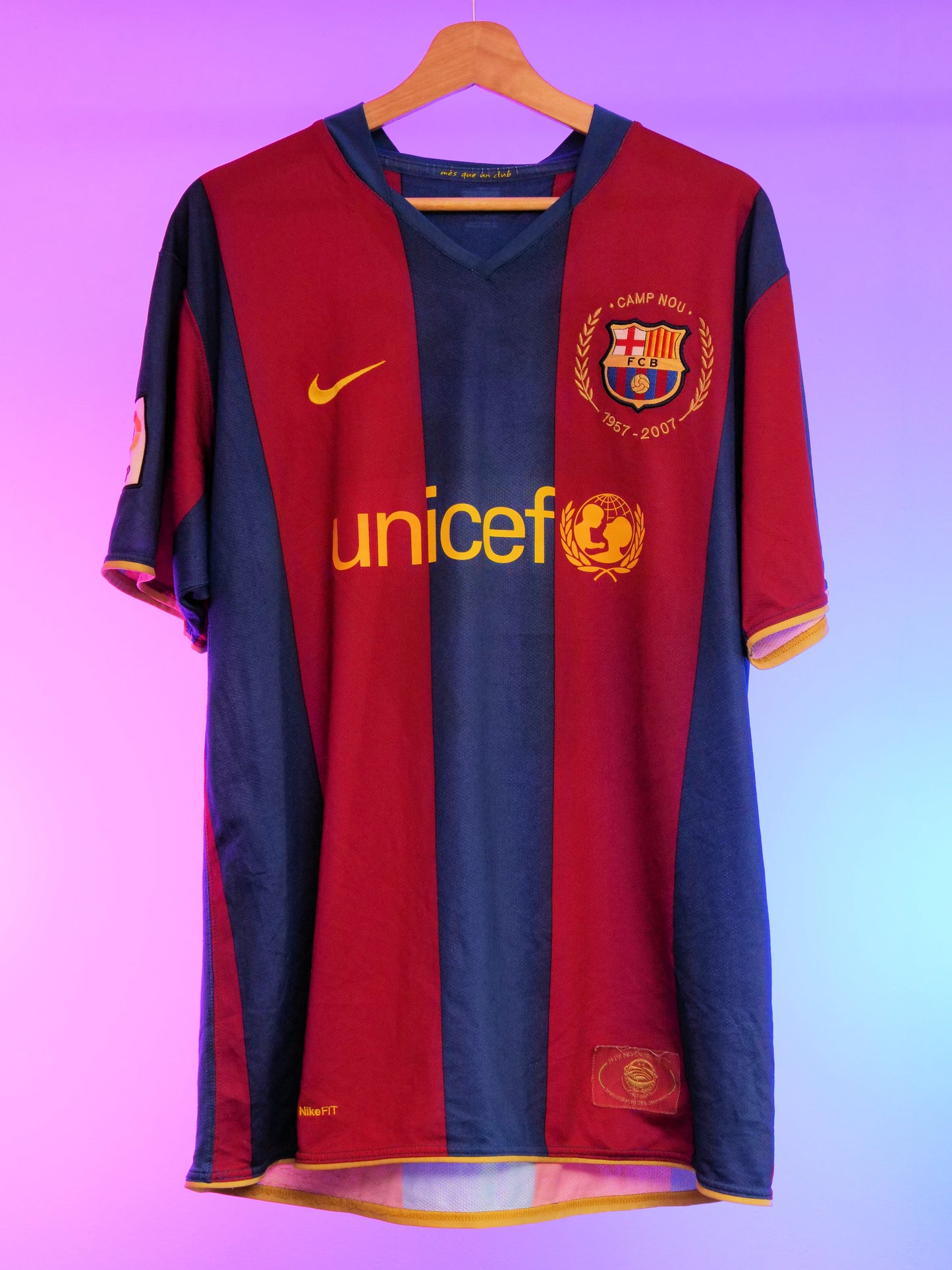 Barcelona 2007/2008 Home Shirt (#19 Messi) (XL)