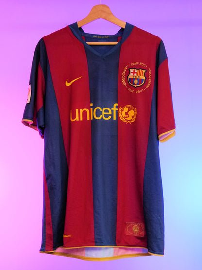 Barcelona 2007/2008 Home Shirt (#19 Messi) (XL)