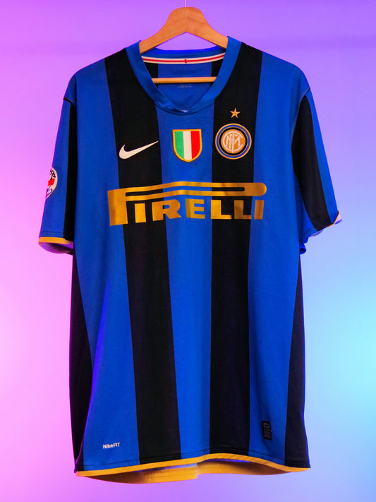 Inter Milan 2008/2009 Home Shirt (#8 Ibrahimovic) (XL)