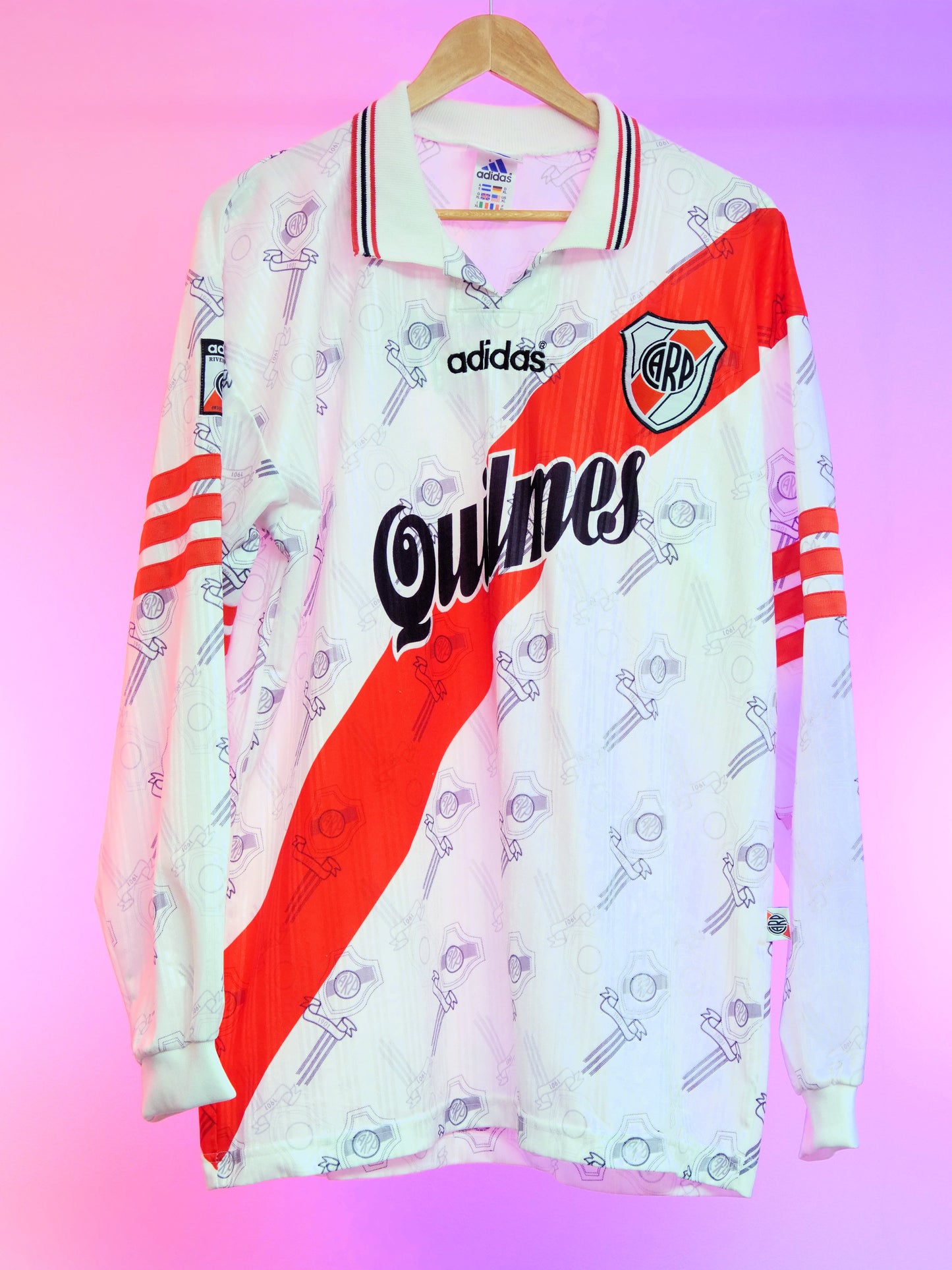 River Plate 1995/1996 Home Shirt Longsleeve(XL)