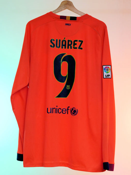 Barcelona 2014/2015 Away Shirt Longsleeve (#9 Suárez) (XXL)