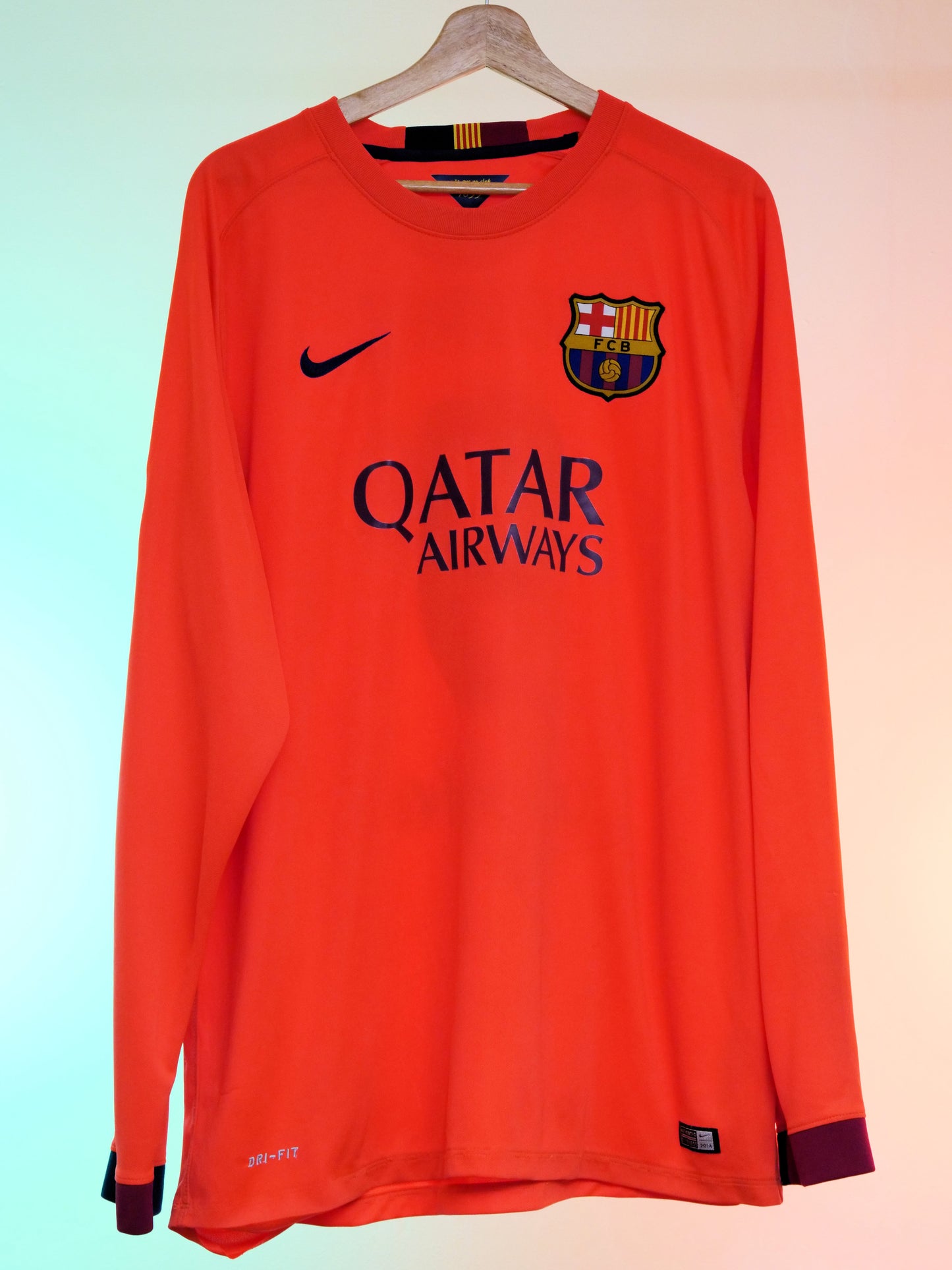 Barcelona 2014/2015 Away Shirt Longsleeve (#9 Suárez) (XXL)