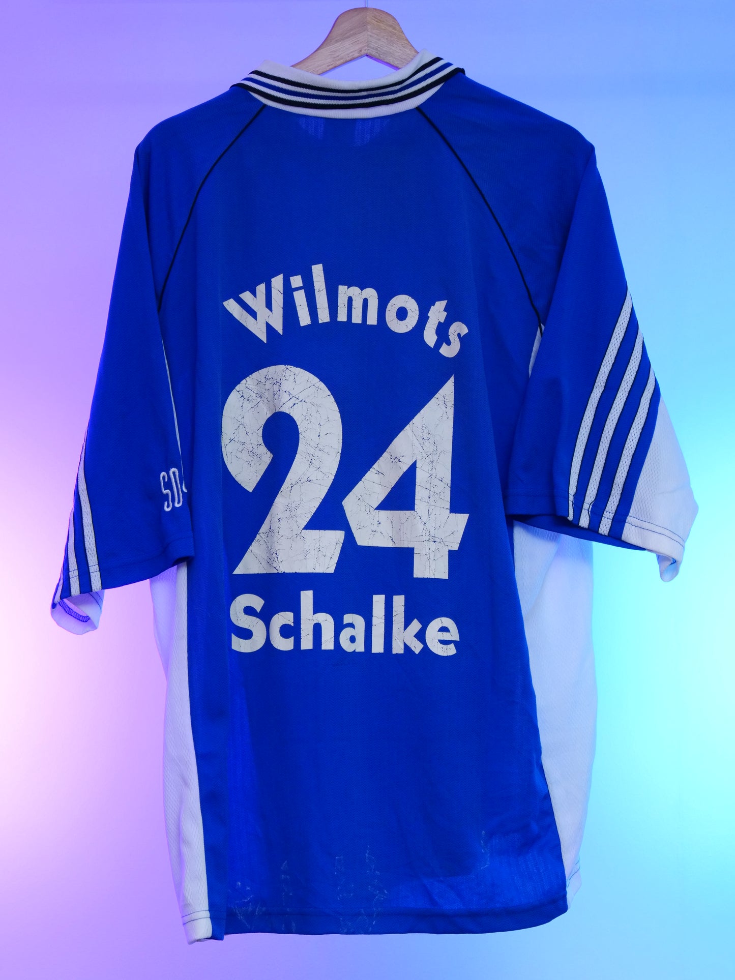 Schalke 04 1998/1999 Home Shirt (#24 Wilmots) (XL)