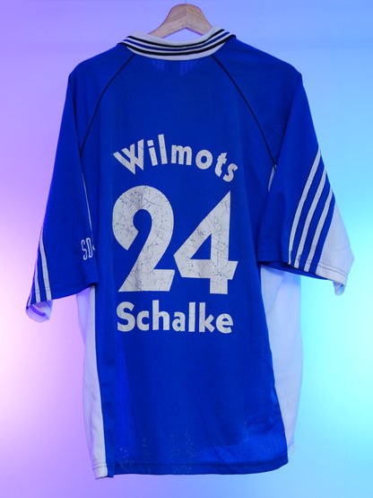 Schalke 04 1998/1999 Home Shirt (#24 Wilmots) (XL)