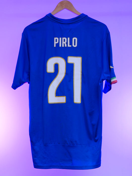 Italy 2014 Home Shirt (#21 Pirlo) (L/XL)