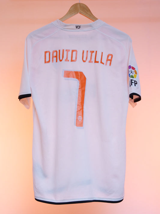 Valencia 2008/2009 Home Shirt (#7 David Villa) (M)
