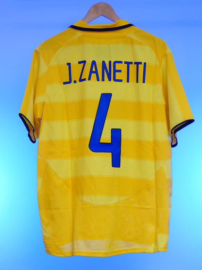 Inter Milan 2003/2004 Away Shirt (#4 Zanetti) (M)