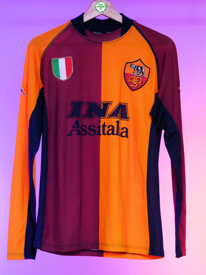 AS Roma 2001/2002 European Shirt Longsleeve (S)