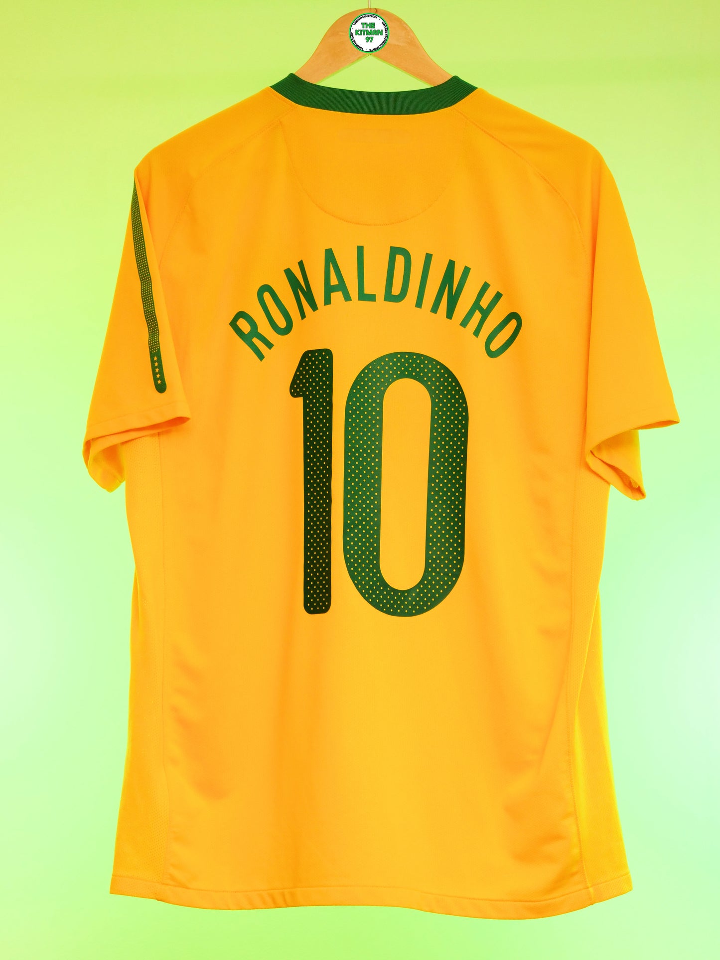 Brazil 2010 Home Shirt (#10 Ronaldinho) (L)