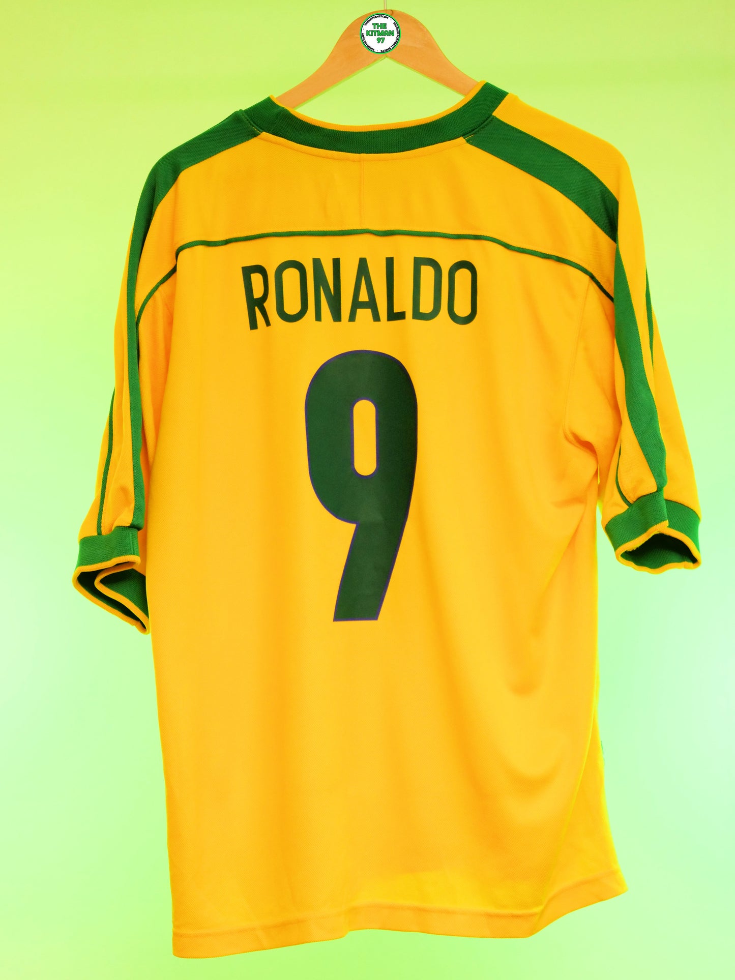 Brazil 1999 Home Shirt (#9 Ronaldo) (L)
