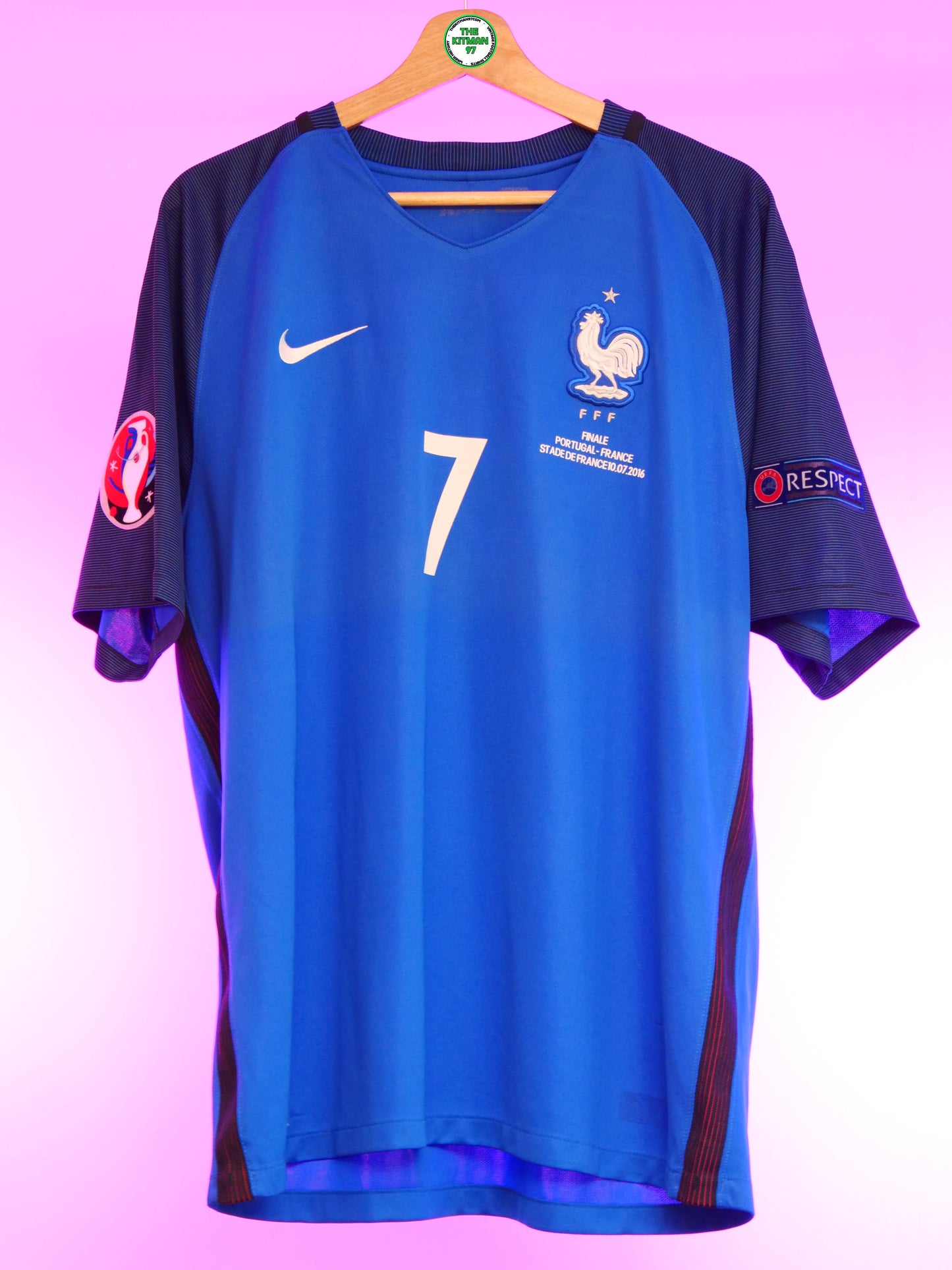 France 2016/2017 Home Shirt (#7 Griezmann) (XL)