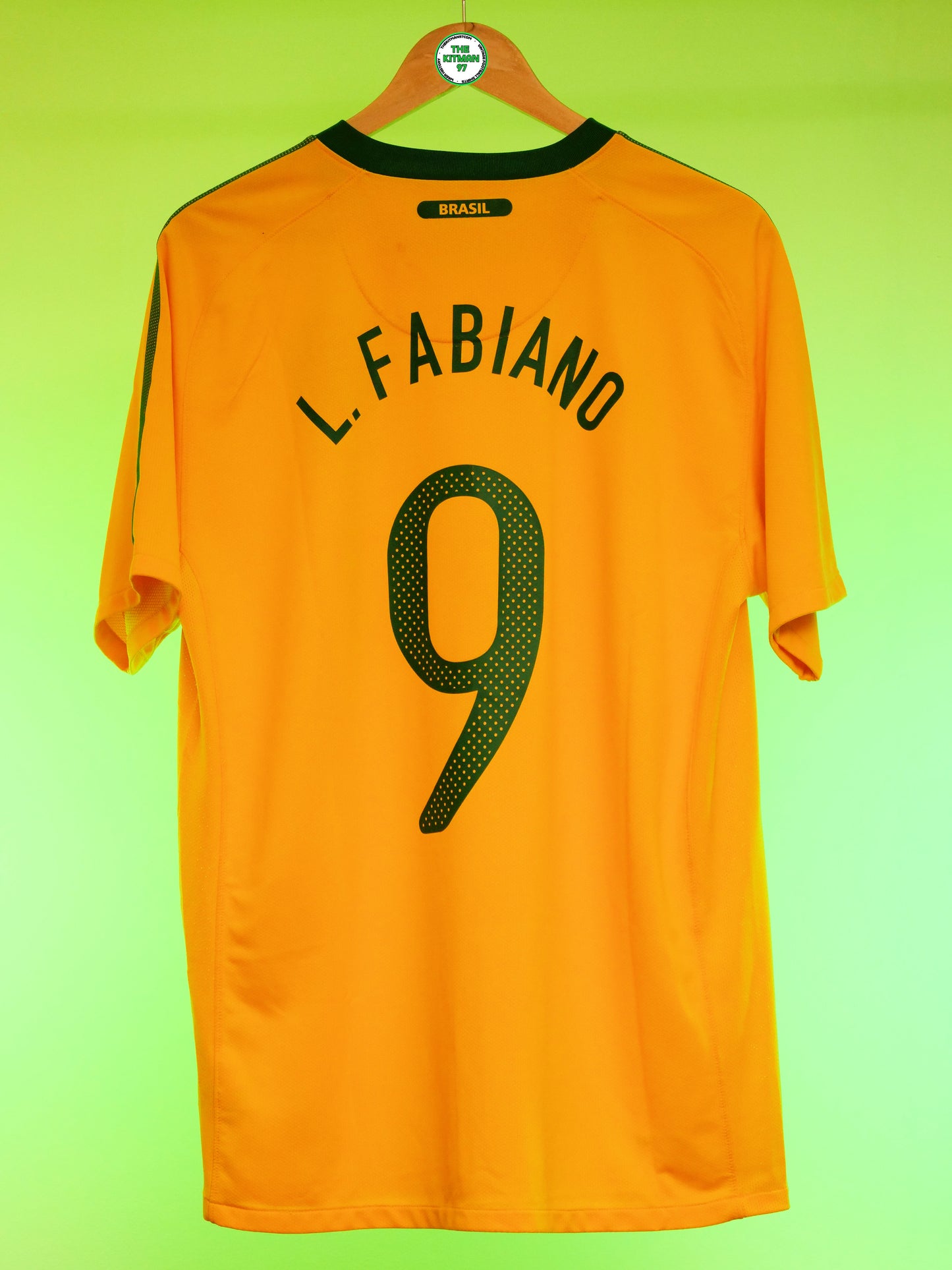 Brazil 2010 Home Shirt (#9 Fabiano) (L)