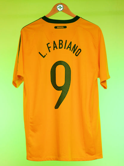 Brazil 2010 Home Shirt (#9 Fabiano) (L)
