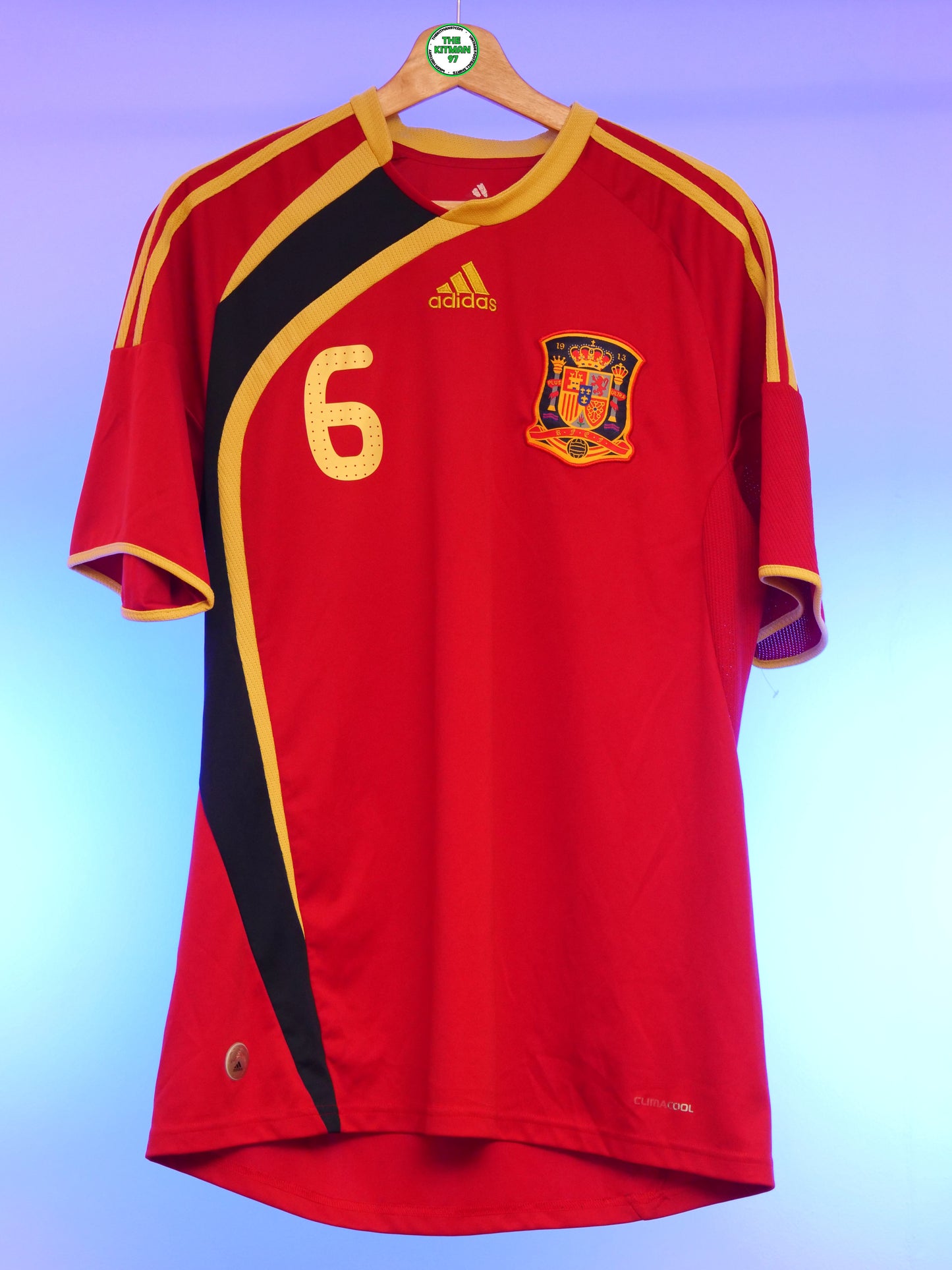 Spain 2009 Confederations Cup Home Shirt (#6 Iniesta) (L)