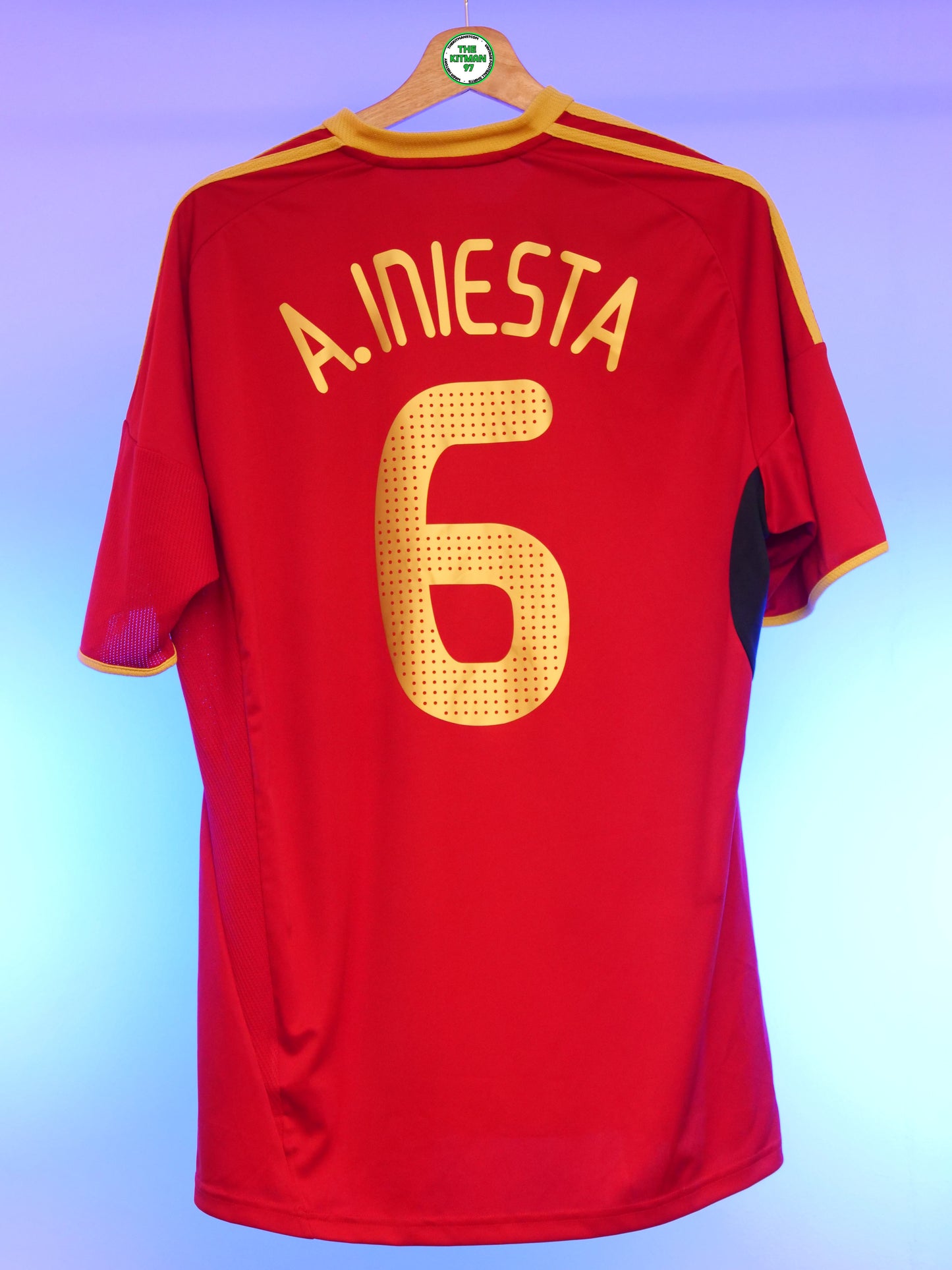Spain 2009 Confederations Cup Home Shirt (#6 Iniesta) (L)