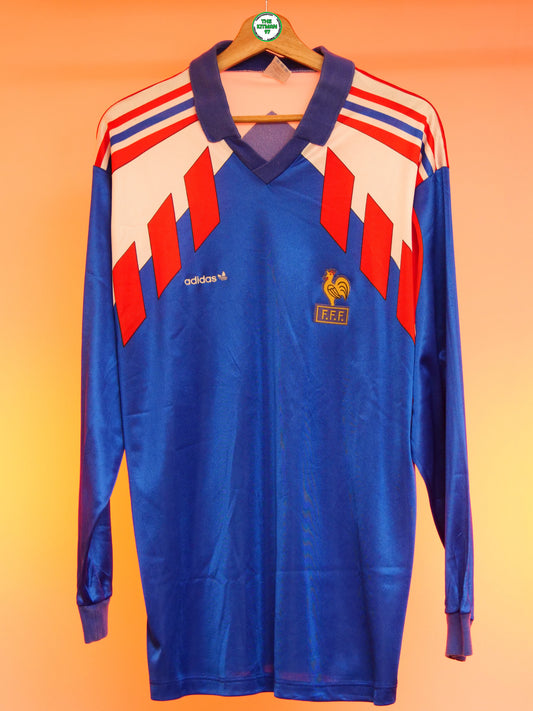 France 1990/1992 Home Shirt Longsleeve (L)