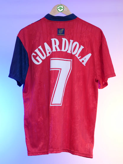 Spain 1996/1998 Home Shirt (#7 Guardiola) (L)