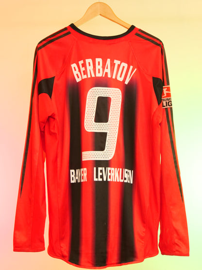 Leverkusen 2004/2005 Home Shirt Longsleeve (#9 Berbatov) (L)