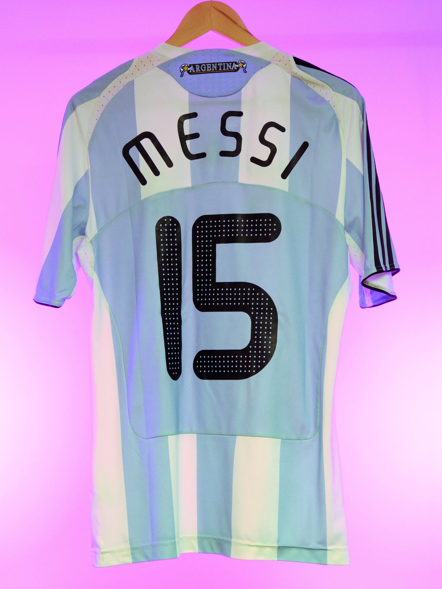 Argentina 2007/2009 Home Shirt (#15 Messi) (M)