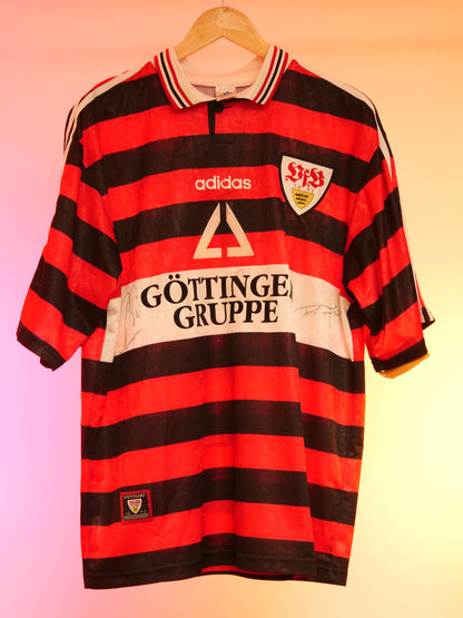 Stuttgart 1997/1998 Home Shirt (#11 Bobic) (Signed)