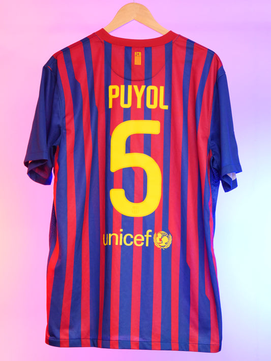 Barcelona 2011/2012 Home Shirt (#5 Puyol) (XL)