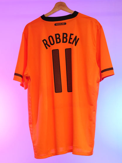 Netherlands 2010 Home Shirt (#11 Robben) (XL)
