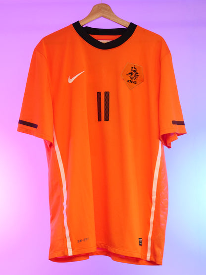 Netherlands 2010 Home Shirt (#11 Robben) (XL)
