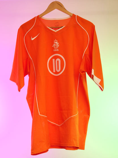 Netherlands 2004 Home Shirt (#10 Van Nistelrooy) (S)