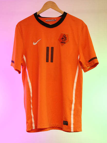 Netherlands 2010 Home Shirt (#11 Robben) (L)