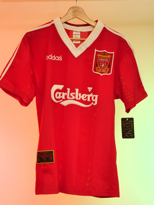 Liverpool 1995/1996 Home Shirt (M) (*Collar)